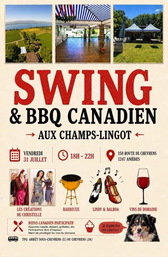BBQ & Social Dance at Champs Lingot